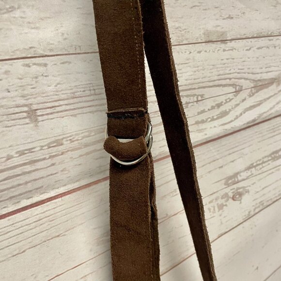 Alpaca crossbody bag with suede leather strap - Picture 5 of 12